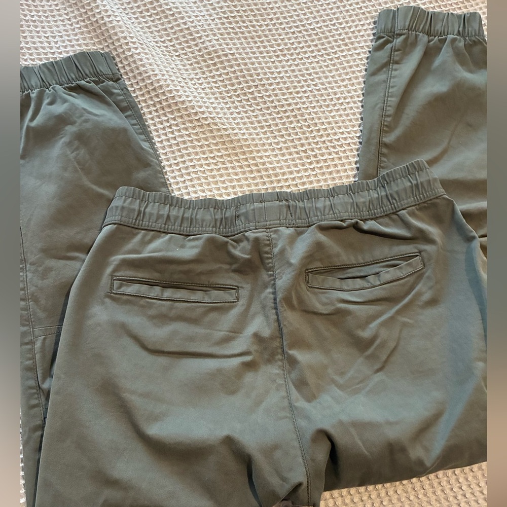 Men's Olive Jogger Pants, Zara, Medium, Drawstring Waist - Picture 2 of 4